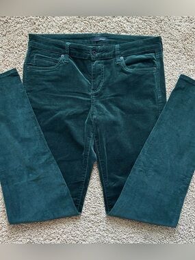 Edyson Pants Womens 30 Hampton Skinny Dark Green Corduroy Fall Versatile Cabin